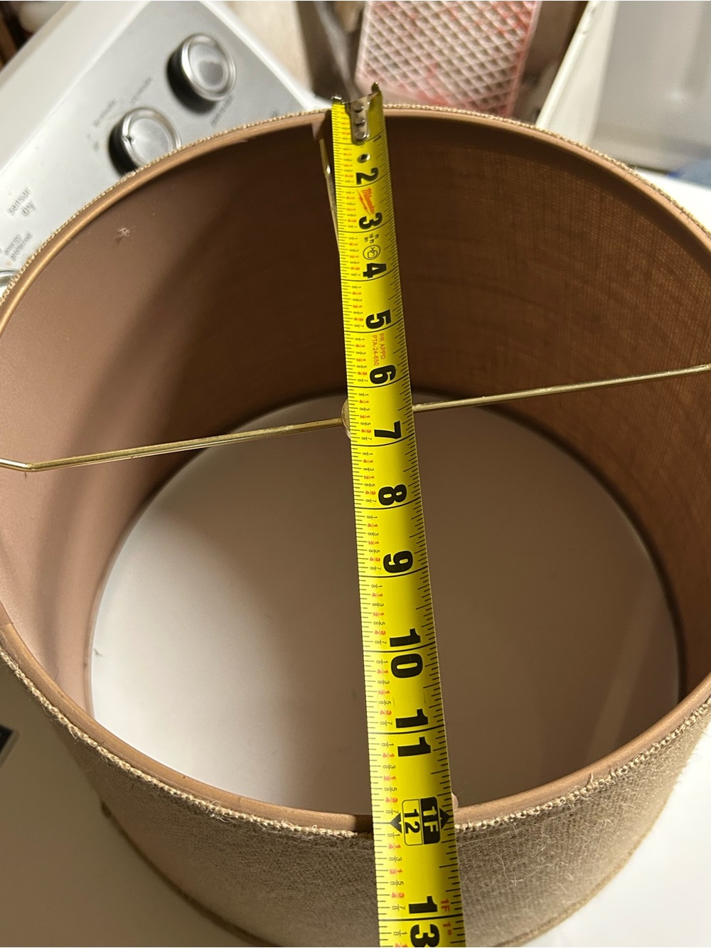 Natural Burlap Lamp Shade - Neutral Tan - Picture 6 of 7